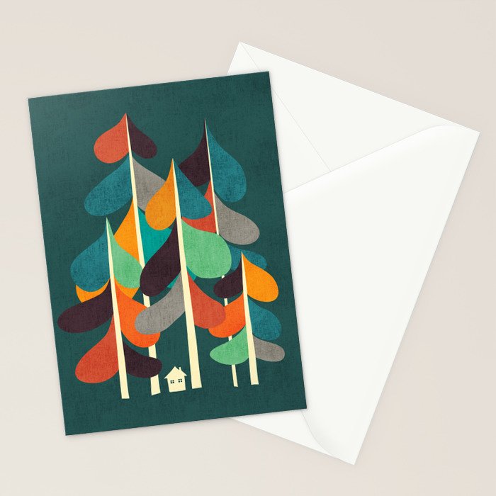 Cabin in the woods Stationery Card Gallery Image 2