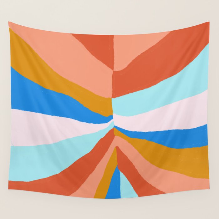 Camryn, rainbow leaf Wall Tapestry Gallery Image 1
