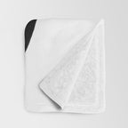 Knots Black & White Minimalist Ink Tribal Mid Century Pattern Dark Painting Pattern Throw Blanket Gallery Image 3