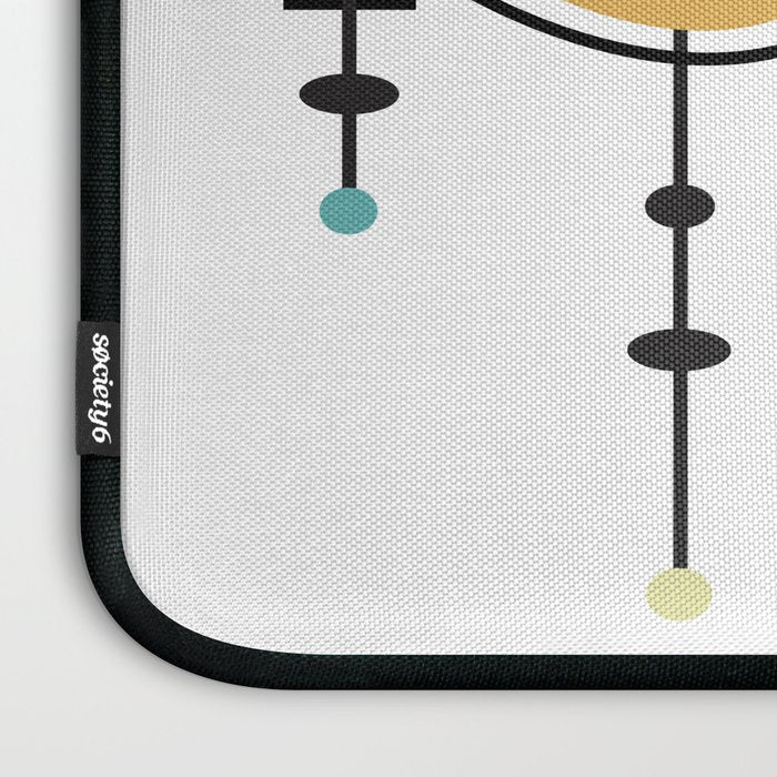 Mid Century Modern Abstract Atomic Age Laptop Sleeve Gallery Image 3