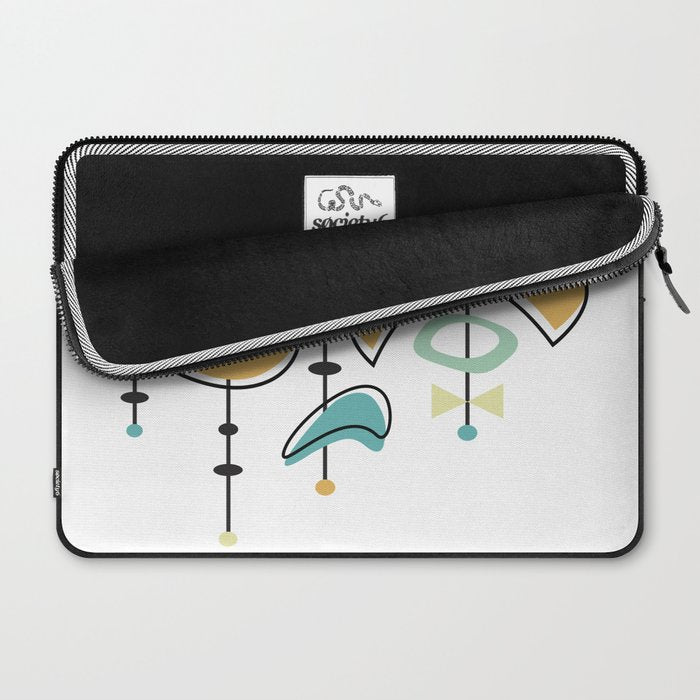 Mid Century Modern Abstract Atomic Age Laptop Sleeve Gallery Image 2