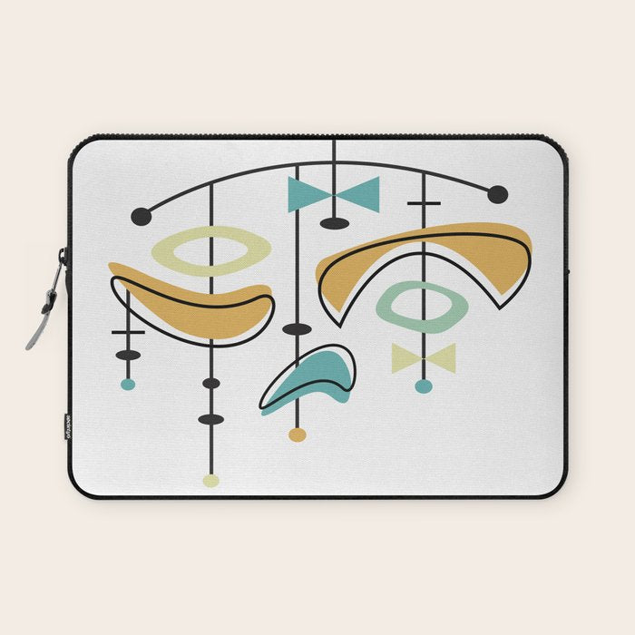 Mid Century Modern Abstract Atomic Age Laptop Sleeve Gallery Image 1