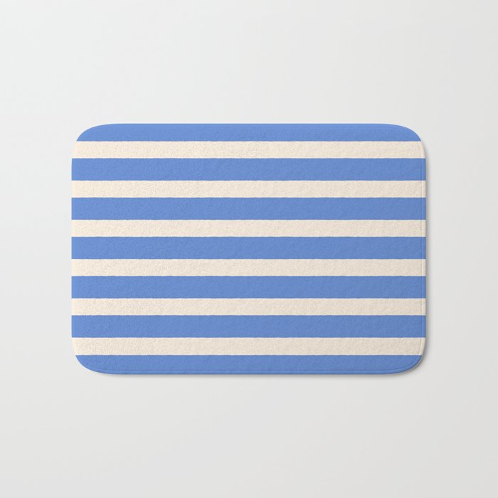 Simple Stripes Pattern - Blue Bath Mat Gallery Image 1