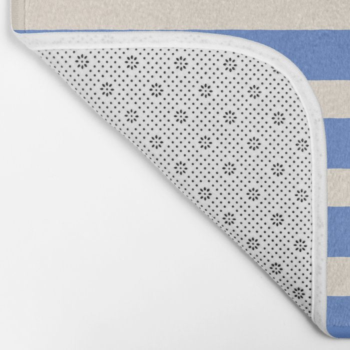 Simple Stripes Pattern - Blue Bath Mat Gallery Image 2