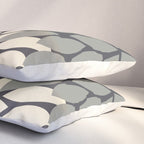 Bold Colorful Gold Ivory Charcoal Grey Dahlia Flower Burst Petals Pillow Sham Gallery Image 3