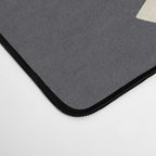 Bold Colorful Gold Ivory Charcoal Grey Dahlia Flower Burst Petals Desk Mat Gallery Image 4