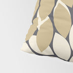 Bold Colorful Gold Ivory Charcoal Grey Dahlia Flower Burst Petals Pillow Sham Gallery Image 4