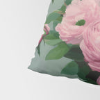 Pink Peonies and Roses in a Green Vase Pillow Sham Gallery Image 4