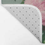 Pink Peonies and Roses in a Green Vase Bath Mat Gallery Image 2