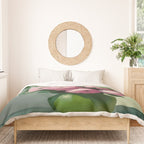 Pink Peonies and Roses in a Green Vase Duvet Cover Gallery Image 3