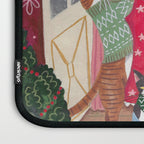 Cats in the Window at a Snowy Christmas in Bright Colours Laptop Sleeve Gallery Image 3