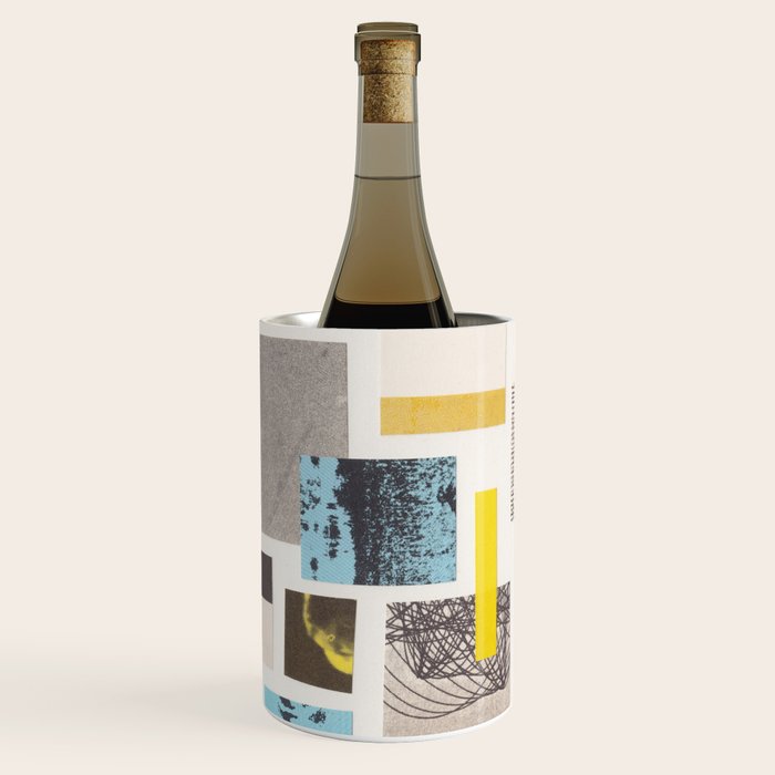 Abstract Geometric Paper Collage Wine Chiller Gallery Image 3