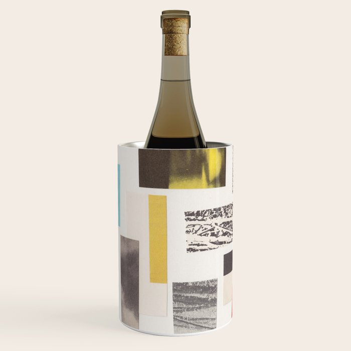 Abstract Geometric Paper Collage Wine Chiller Gallery Image 2