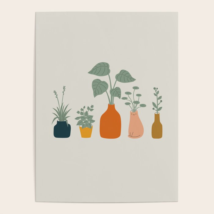 Cat and Plant 9 Poster Gallery Image 1