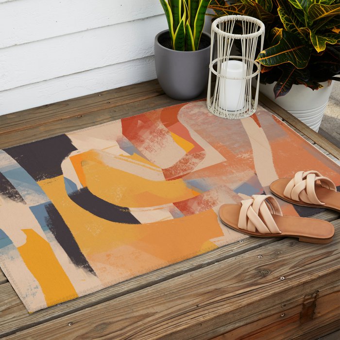 Modern Abstract Art 103 Outdoor Rug Gallery Image 2