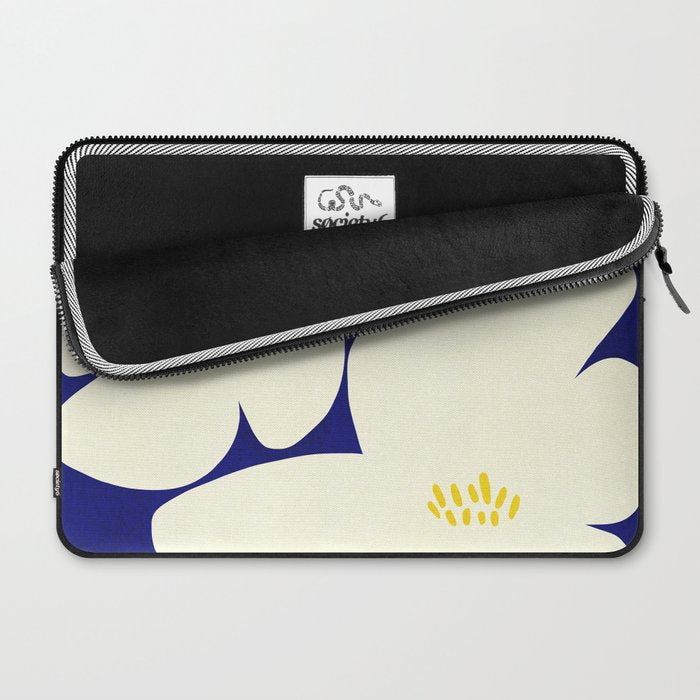 Abstract botanical 52-blue Laptop Sleeve Gallery Image 2