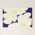 Abstract botanical 52-blue Welcome Mat Gallery Image 1