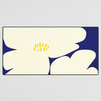 Abstract botanical 52-blue Desk Mat Gallery Image 3