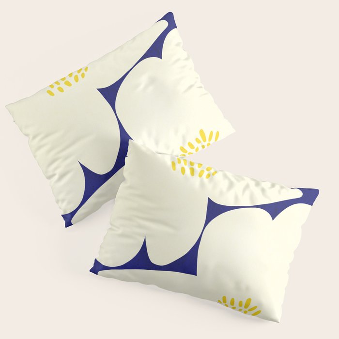 Abstract botanical 52-blue Pillow Sham Gallery Image 3