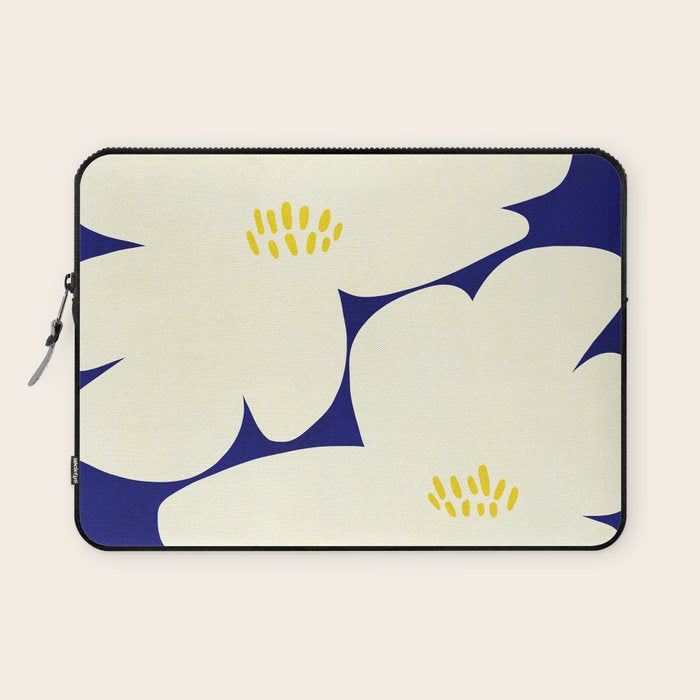 Abstract botanical 52-blue Laptop Sleeve Gallery Image 1