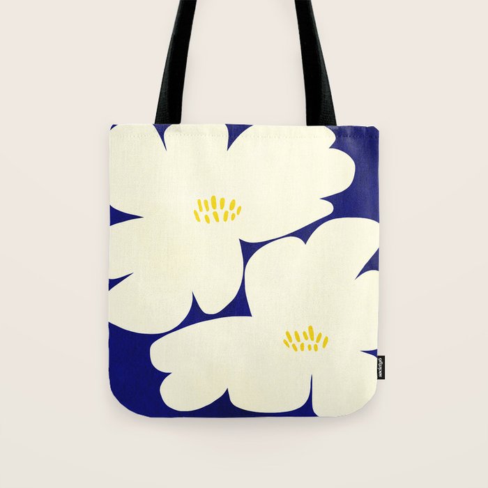 Abstract botanical 52-blue Tote Bag Gallery Image 1