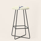 Abstract botanical 52-blue Stool Gallery Image 1