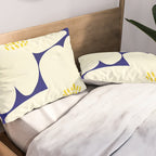 Abstract botanical 52-blue Pillow Sham Gallery Image 2