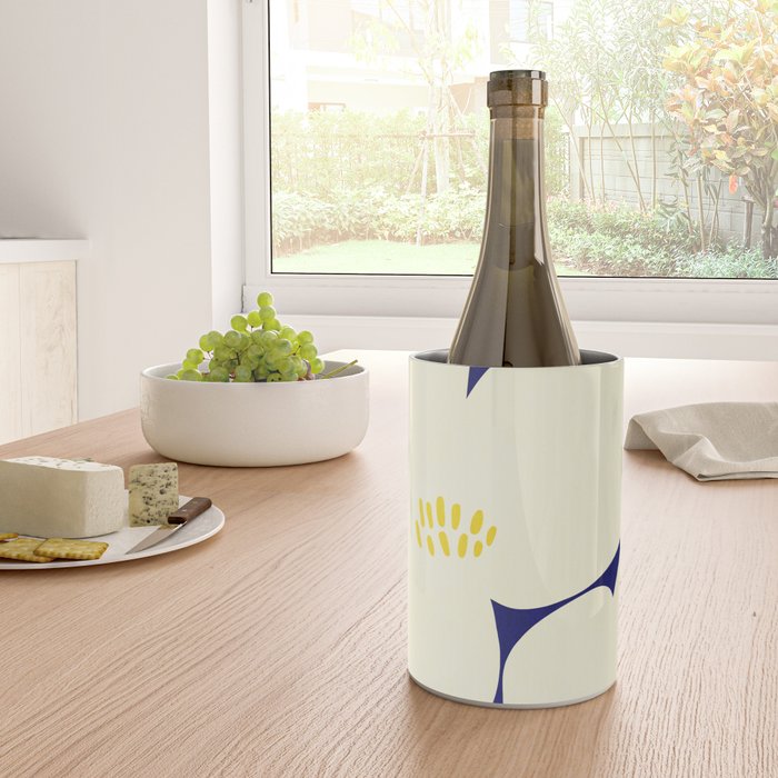 Abstract botanical 52-blue Wine Chiller Gallery Image 4