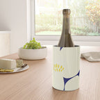 Abstract botanical 52-blue Wine Chiller Gallery Image 4