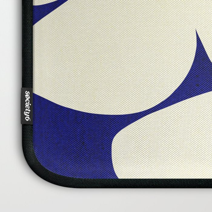Abstract botanical 52-blue Laptop Sleeve Gallery Image 3