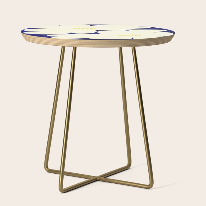 Abstract botanical 52-blue Side Table Gallery Image 1