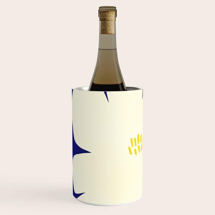 Abstract botanical 52-blue Wine Chiller Gallery Image 2