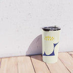 Abstract botanical 52-blue Travel Mug Gallery Image 4