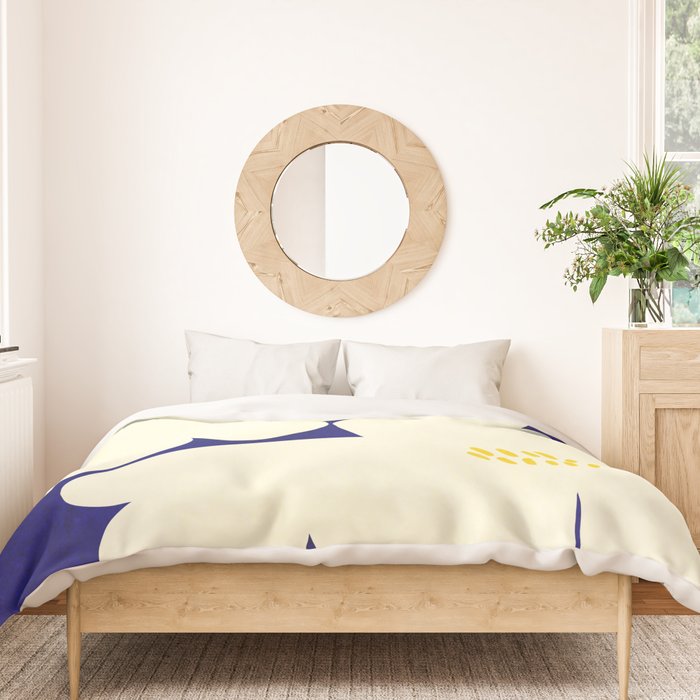 Abstract botanical 52-blue Duvet Cover Gallery Image 3