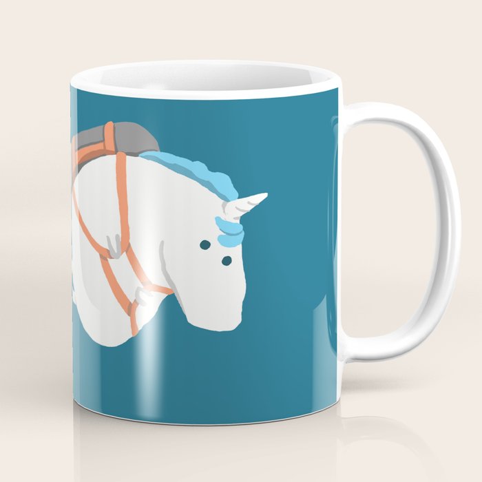 Fat Unicorn on Rainbow Jetpack Coffee Mug Gallery Image 1