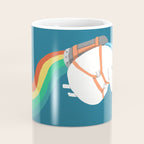 Fat Unicorn on Rainbow Jetpack Coffee Mug Gallery Image 4