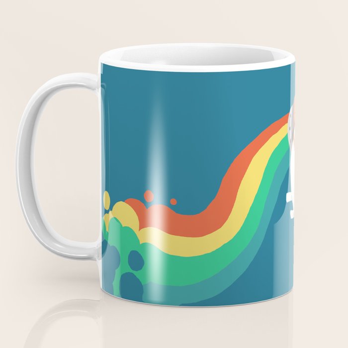 Fat Unicorn on Rainbow Jetpack Coffee Mug Gallery Image 3