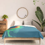 Fat Unicorn on Rainbow Jetpack Comforter Gallery Image 3