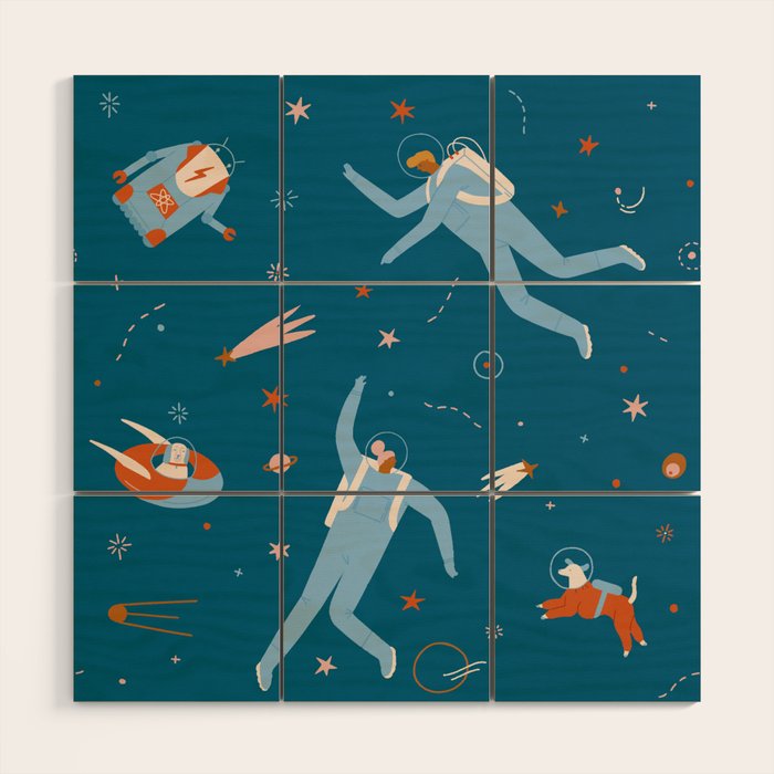 Space adventure Wood Wall Art Gallery Image 1