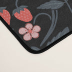 Strawberries - red and slate on black Desk Mat Gallery Image 4