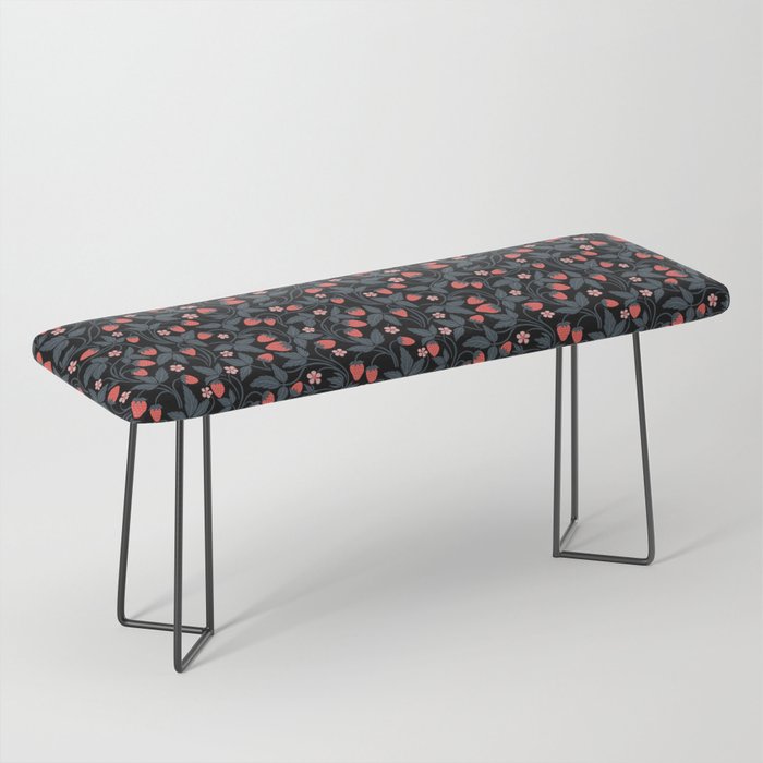Strawberries - red and slate on black Bench Gallery Image 1