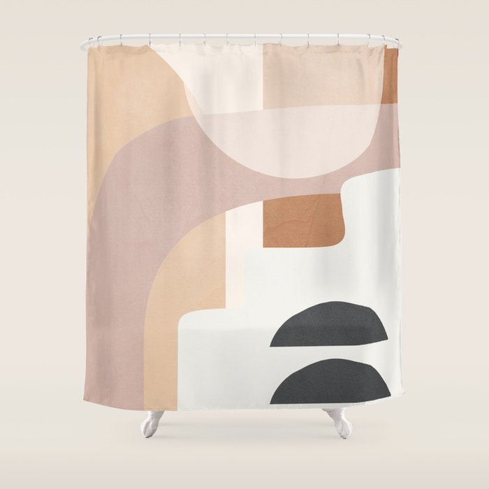 Abstract Minimal Shapes 8 Shower Curtain Gallery Image 1