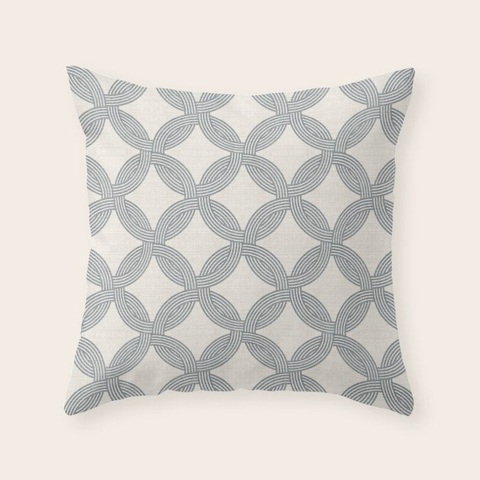 JUNGLIA WEAVE SLATE Throw Pillow Gallery Image 1