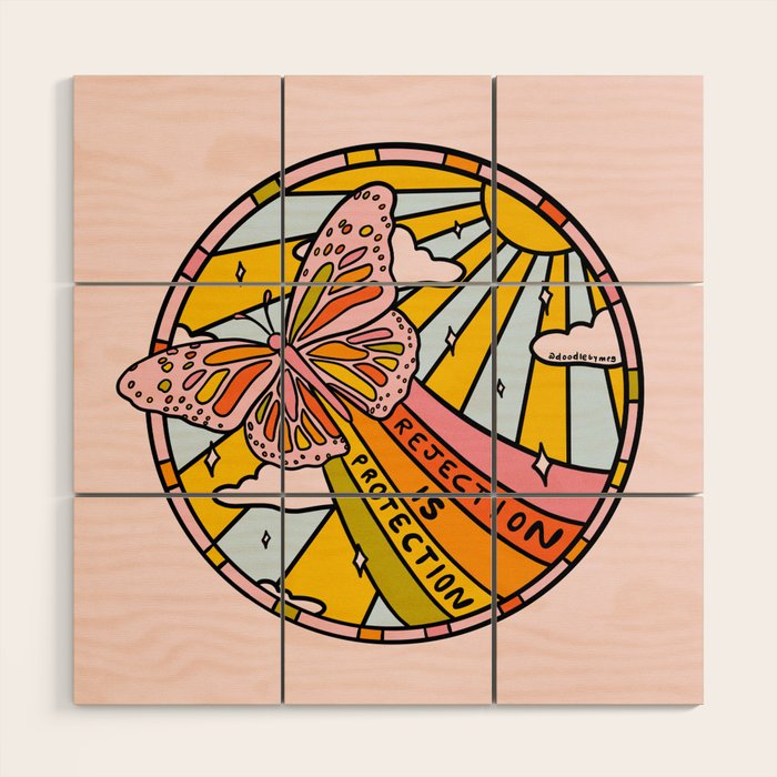 Rejection is Protection Wood Wall Art Gallery Image 1