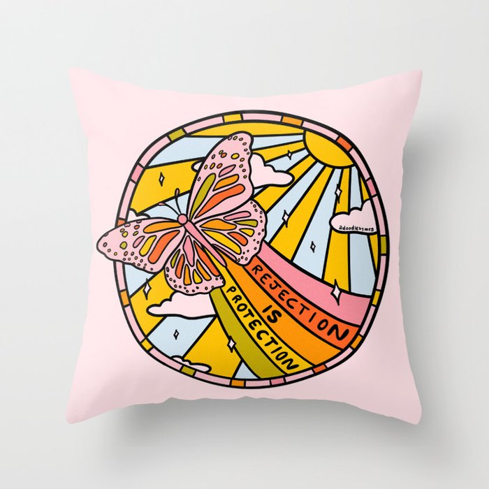 Rejection is Protection Throw Pillow Gallery Image 6