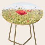 Wildflower Field | Poppy Flower in a Garden in Holland Art Print | Floral Summer Photography Side Table Gallery Image 2