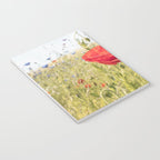 Wildflower Field | Poppy Flower in a Garden in Holland Art Print | Floral Summer Photography Notebook Gallery Image 3