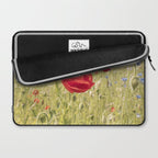 Wildflower Field | Poppy Flower in a Garden in Holland Art Print | Floral Summer Photography Laptop Sleeve Gallery Image 2