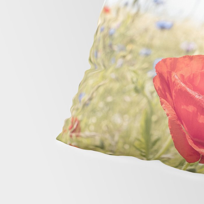 Wildflower Field | Poppy Flower in a Garden in Holland Art Print | Floral Summer Photography Pillow Sham Gallery Image 4