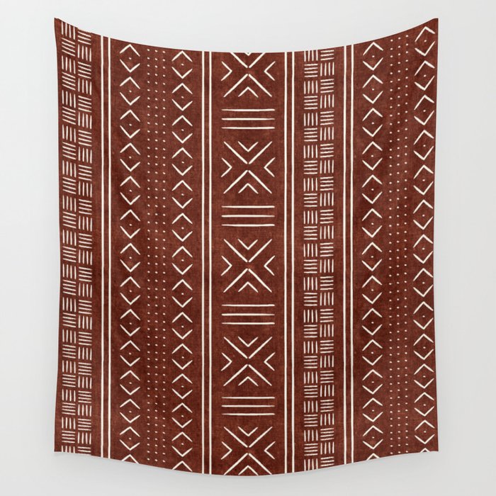 rust mud cloth Wall Tapestry Gallery Image 4